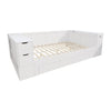 Mason Daybed with Headboard Storage and Multifunctional Storage Bed Frame,Full Size,White | Banquette-lit Mason avec tete de lit de rangement et cadre de lit multifonctionnel avec rangement, taille full, blanc
