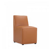 Anna Square Modern Vegan Leather Dining Chair in Saddle Brown - Set of 2 | Chaise de salle a manger moderne en cuir vegetalien Anna Square, couleur brun selle - Lot de 2