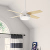 Dempsey Low Profile Ceiling Fan with Light Fixture - White | Ventilateur de plafond Dempsey à profil bas avec luminaire - Blanc
