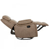 Marlow 37 in. Leather Match Swivel Glider Manual Recliner - Taupe | Fauteuil inclinable manuel pivotant a mouvement coulissant Marlow de 37 po en cuir assorti - Taupe