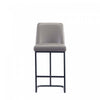 Serena Modern Metal Upholstered Counter Stool in Taupe Bar Stool | Tabouret de comptoir moderne en metal et tissu Serena, coloris taupe