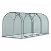 Outsunny 9 X 4ft Crop Cage With 3 Zippered Doors And Ground Stakes Green|Outsunny Cage De Culture 9 X 4pi Avec Portes Zippees Sac De Rangement, Vert