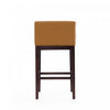 Kingsley Mid-Century Modern Wood Upholstered Barstool in Camel - Set of 2 | Tabouret de bar Kingsley style moderne du milieu du siecle en bois et tissu couleur camel - Lot de 2