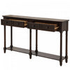 Phyllis Solid Wood Console Table With Drawers And Bottom Shelf - Espresso | Table Console Phyllis En Bois Massif Avec Tiroirs Et Etagere Inferieure - Espresso
