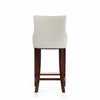 Shubert Modern Wood Upholstered Barstool in Ivory - Set of 3 | Tabouret de bar moderne en bois Shubert avec revetement en ivoire - Lot de 3