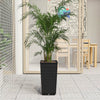 Costway 23" Tall Planters Set Of 2 Rattan Wicker Plant Pot Self-watering Tree Pot Black