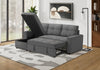 Sleeper Sofa, 90" Length, Convertible Sofa Bed, Storage Chaise, Dark Grey Fabric Sleeper Sofa | Canape-Lit Convertible, Chaise De Rangement, 90" Longueur, Tissu Gris Fonce