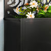 Outsunny Raised Garden Bed with Privacy Panel, Metal Planter Box
