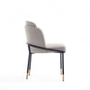 Flor Modern Metal Twill Weave Dining Chair in Wheat - Set of 2 | Chaise de salle a manger Flor en metal moderne a tissage serge, couleur ble - Lot de 2