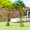 Outsunny 7.3ft Steel Garden Arch Trellis, Garden Arbor For Climbing Plants