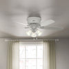 Builder Low Profile Ceiling Fan with Light Fixture - White | Ventilateur de plafond à profil bas du constructeur avec luminaire - Blanc