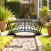 Outsunny 4 FT Metal Garden Bridge with Safety Railings, Outdoor Bridge
