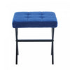 Owen Multi-Purpose Seating Accent Stool with Metal Legs,Blue Accent Chair | Tabouret d’appoint polyvalent Owen avec pieds en metal, couleur bleu