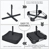 Costway 15 Ft Patio Double Sided Umbrella Outdoor Market Umbrella Beige