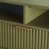 Dumbo Modern 63" Fluted TV Stand in Olive Green | Meuble TV cannele moderne Dumbo 160 cm en vert olive
