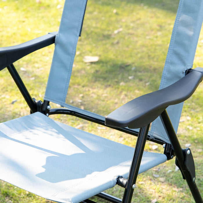 Outsunny Set Of 4 Camping Chairs,grey