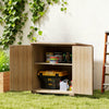 Outsunny Wood Outdoor Storage Cabinet Potting Shed with Adjustable Shelf