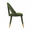 Neda Modern Upholstered Velvet Dining Chair in Olive Green - Set of 2 | Chaise de salle a manger moderne Neda en velours vert olive - Lot de 2