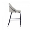 Gracie Modern Metal Upholstered Counter Stool in Stone Gray and Black - Set of 2 | Tabouret de comptoir moderne en metal et tissu Gracie, gris pierre et noir - Lot de 2