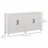HOMCOM Storage Cabinet, Buffet Sideboard with Barn Door, Shelf, White