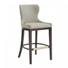 Blair Modern Wood Upholstered Barstool in Stone - Set of 3 Bar Stool | Tabouret de bar Blair moderne en bois avec revetement en tissu couleur pierre - Lot de 3
