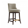 Lucia Modern Chenille Wood Counter Stool in Taupe - Set of 2 | Tabouret de comptoir moderne Lucia en bois et chenille taupe - Lot de 2