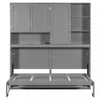 Ethan Space-Saving Murphy Bed with Storage and Foldable Design,Twin Size,Grey Twin Bed  | Ethan Lit escamotable gain de place avec rangement et design pliable, Taille simple, Gris