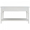 Sabina Solid Wood Console Table With 3 Drawers And Shelf - Antique White | Table Console Sabina En Bois Massif Avec 3 Tiroirs Et Etagere - Blanc Antique