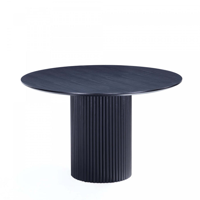 Flor and Hathaway Modern Industry Chic 7-Piece Dining Set in Wheat and Black