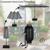 Costway 15FT Double-Sided Twin Patio Umbrella Outdoor Market W/ Crank & Base Grey