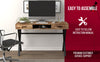 47” Computer Desk With 2 Drawers And 1 Shelf - Brown Reclaimed Wood With Black Metal | Bureau d’ordinateur de 47 po avec 2 tiroirs et 1 tablette - bois recyclé brun avec métal noir