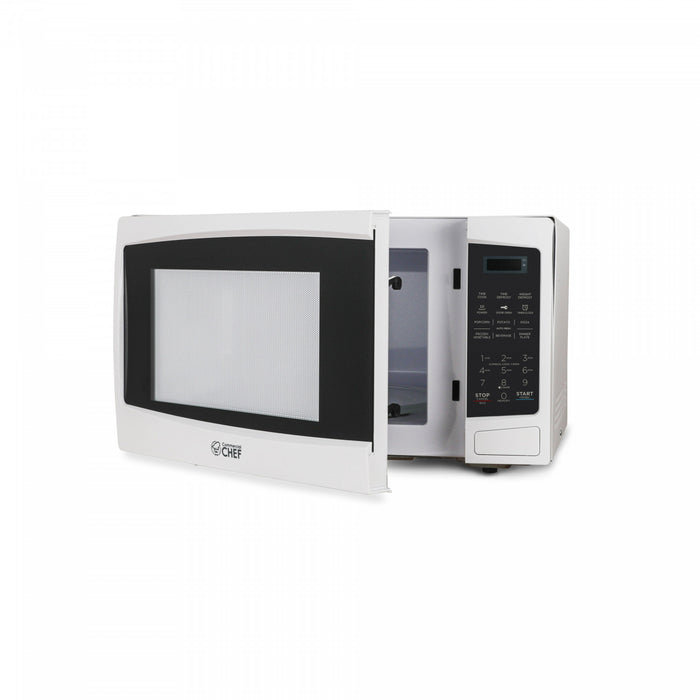 CHM Series Commercial Chef 1.1 Cu. Ft. Countertop Microwave Oven, CHM11MW, White Countertop Microwave Larger 1cuft