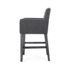 Lewis 26" Seat Height Counter Stools Set Of 2 With Upholstered Fabric And Solid Wood Legs - Charcoal | Ensemble De 2 Tabourets De Comptoir Lewis, Assise De 66 cm – Tissu Rembourre Et Pieds En Bois Massif - Charbon