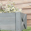 Outsunny 3.3 X 1.2 X 1.2 Ft Garden Raised Bed Planter Grow Containers|Outsunny Jardiniere Surelevee, Pot De Fleurs, Gris