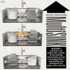 MultiSINK 33 in. Dual Mounted 3-Level Workstation Kitchen Sink, Faucet, Glass Rinser,Stainless Steel- D-WP30 Laundry Combo | Evier poste de travail MultiSINK 33 po, double pose, 3 niveaux, robinet, rince-verre, inox-D-WP30