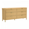 Park Contemporary 68" Dresser in Natural (6-Drawer) | Commode contemporaine Park 68" en bois naturel (6 tiroirs)