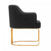 Raya Modern Wood Vegan Leather Dining Chair in Black - Set of 2 | Chaise de salle a manger Raya en bois moderne et cuir vegetalien noir - Lot de 2