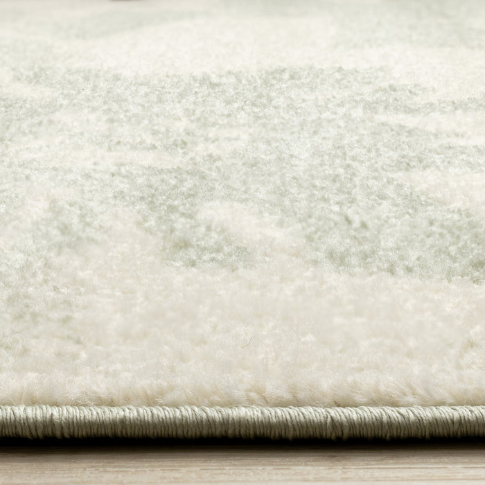 Ellis Floral Green Cream Area Rug - 5'3\" x 7'7\"