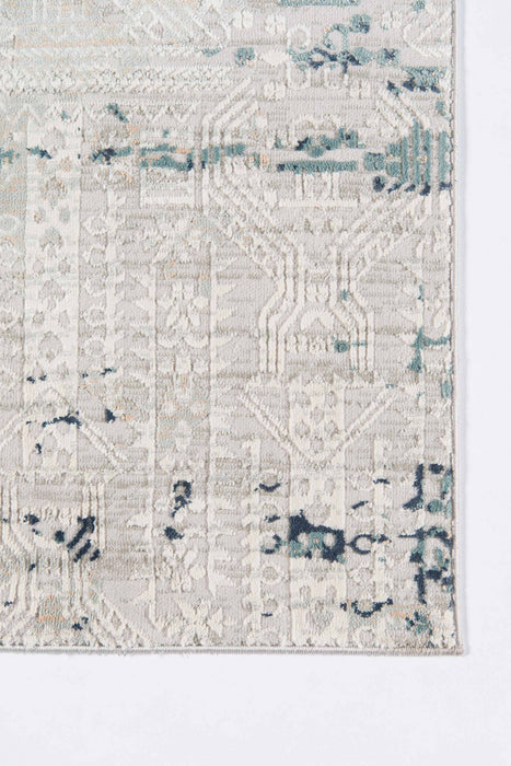 Amber Traditional 8'11\" x 12'6\" Area Rug in Grey Indoor Area Rug