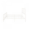 Robert Metal Construction Bed Frame With Circular Design Headboard And Footboard,king Size,white King Bed | Robert Cadre De Lit En Metal Avec Tete Et Pied De Lit Au Design Circulaire, Taille King, Blanc