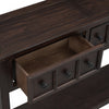Michael Solid Wood Console Table For Entryway With Storage Drawers And Bottom Shelf - Brown | Table Console Michael En Bois Massif Pour Entree Avec Tiroirs De Rangement Et Etagere Inferieure - Marron