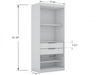 Mulberry Contemporary Modern 36" Wardrobe Closet in White - Set of 3 | Armoire contemporaine moderne Mulberry 36" en blanc - Ensemble de 3