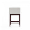Kingsley Mid-Century Modern Wood Upholstered Counter Stool in Ivory - Set of 3 | Tabouret de comptoir en bois rembourre ivoire style Mid-Century Modern Kingsley - Lot de 3
