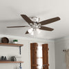 Builder Low Profile Ceiling Fan with Light Fixture - Grey | Ventilateur de plafond à profil bas du constructeur avec luminaire - Gris