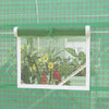 Outsunny 6.6' X 11' X 7' Walk-in Greenhouse Outdoor Plant Tunnel, Green|Outsunny Serre Tunnel Pour Plantes D'exterieur 6,6' X 11' X 7', Vert