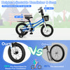 Costway 14'' Kid's Bike With Removable Training Wheels & Basket For 3-5 Years Old Skyblue