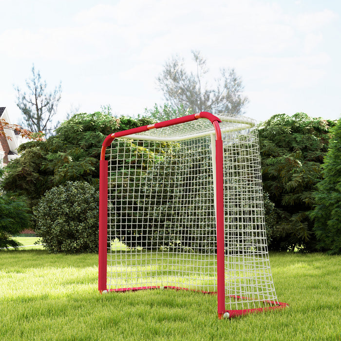 Soozier Portable Hockey Net, Easy Setup Hockey Goal W/steel Frame, Pe Mesh