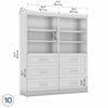 Bestar Pur 72 W Closet Organizer with Drawers - White|Organisateur de garde-robe Pur de Bestar de 72 po (L) avec tiroirs - blanc