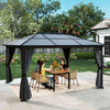 Outsunny 12' x 15' Hardtop Gazebo with Polycarbonate Roof, Aluminum Frame