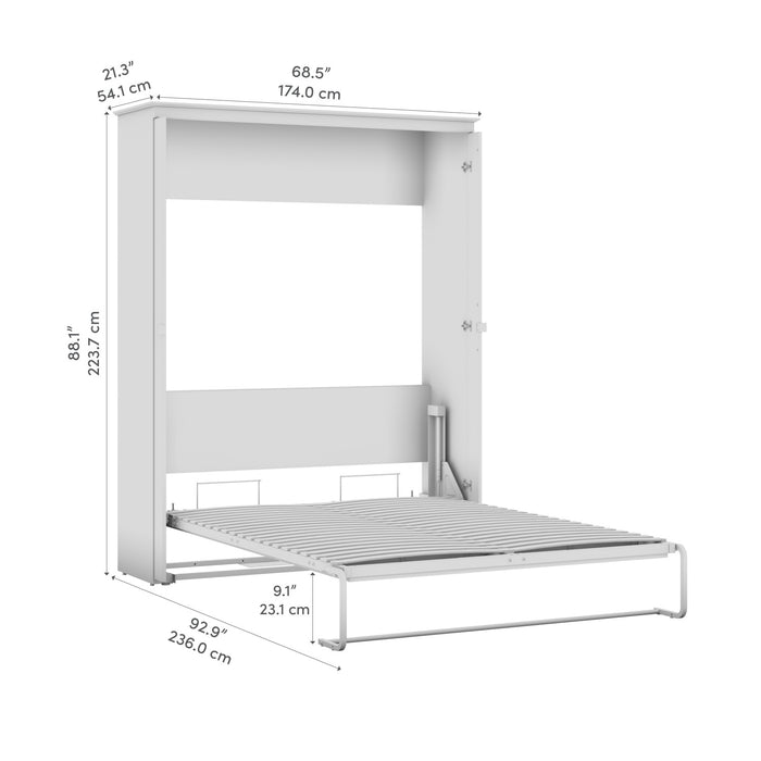 Bestar Key West 69 W Queen Murphy Bed - Pure White Oak